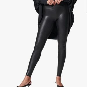 Spanx Women's Black Faux Leather Leggings